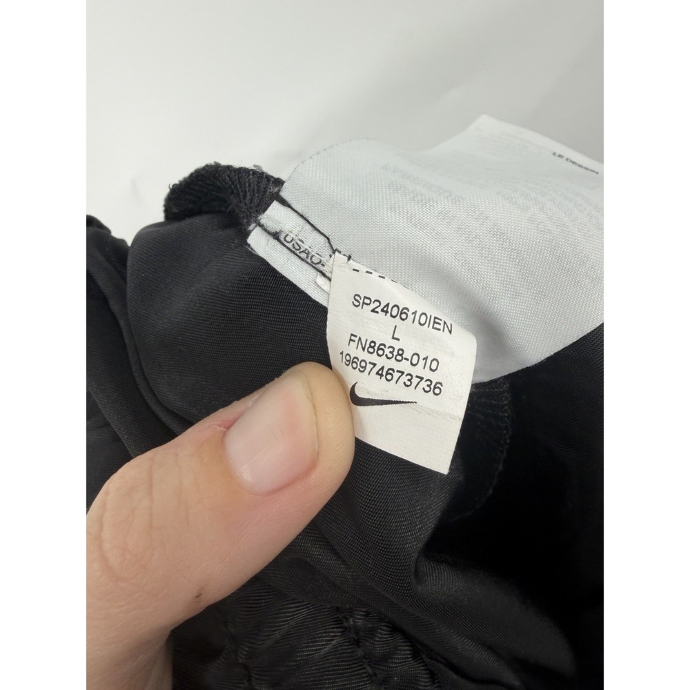Nike NSW Novelty Capsule Pants Women L Black Wide Leg Cargo Track Athletic Gym - Picture 6 of 10
